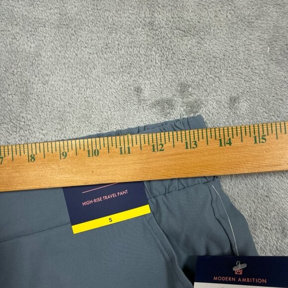 Modern Ambition High-Rise Travel Pants S Recycled Nylon Blend Blue NWT 6542 - Picture 6 of 10